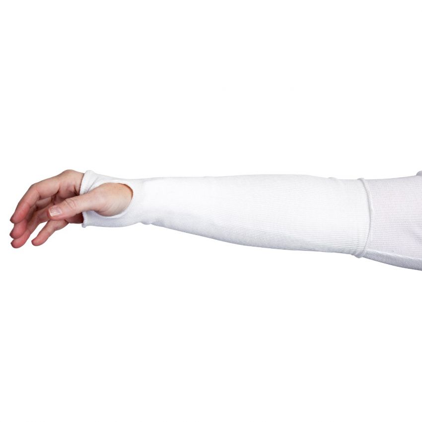 KWTAG18 TenActiv™ White 18-inch Cut-Resistant Thumbhole Sleeves
